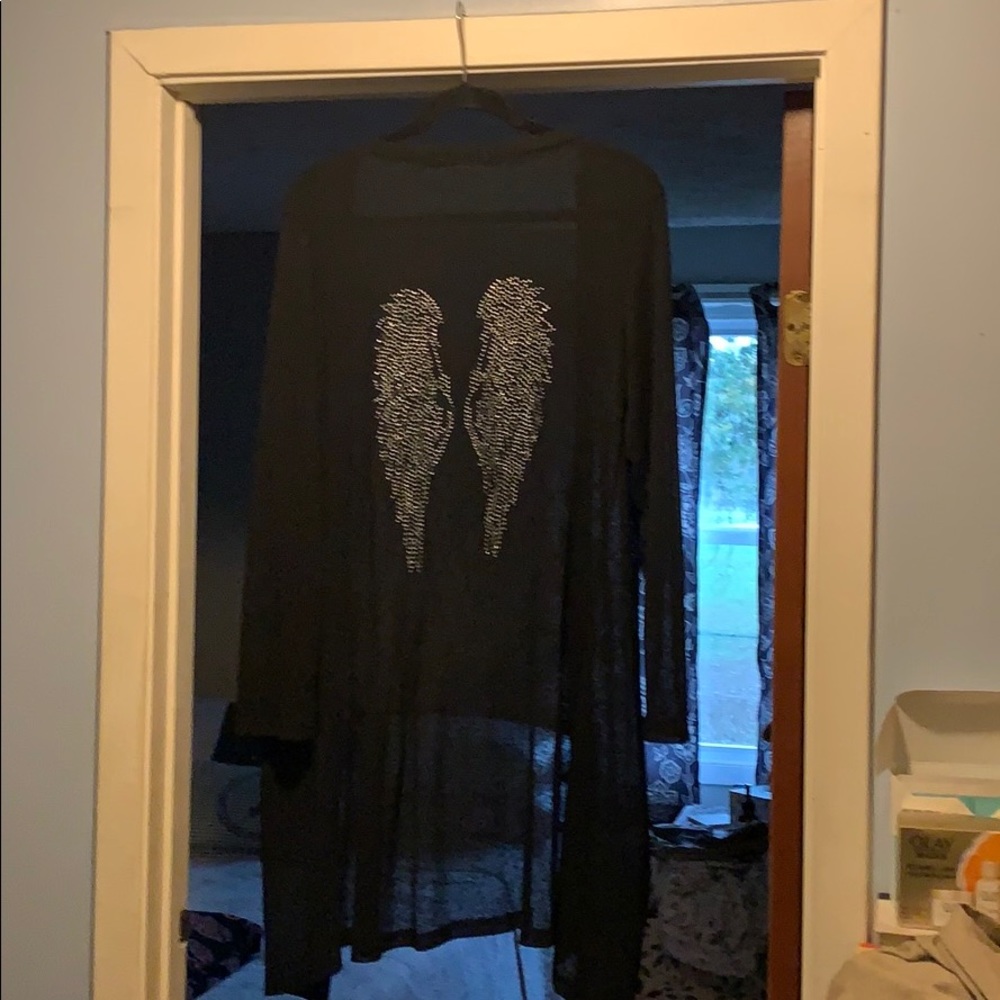 Black sheer cardigan. Never worn